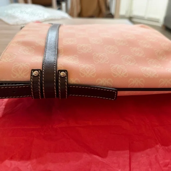 Loewe Pink and White Crossbody Bag